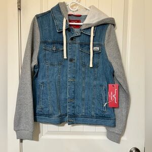 Kimes comfy and stylish denim and fleece jacket!